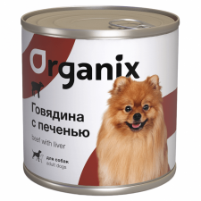 Консервы Organix для собак с говядиной и печенью 750 г
