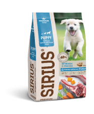 Сухой корм Sirius для щенков и молодых собак, ягненок с рисом