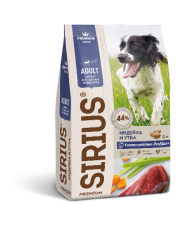 Сухой корм Sirius для средних пород собак, с индейкой и уткой