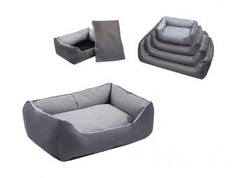 Лежак Yami-Yami прямоугольный с подушкой, серый