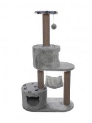 Игровой комплекс-когтеточка Yami-Yami "Ротонда" для кошек, 72*36*127см, джут