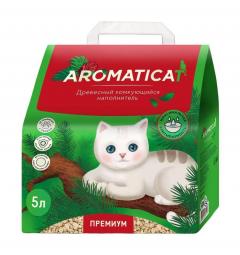 Древесный комкующийся наполнитель AromatiCat Premium для кошачьего туалета
