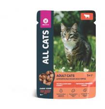Консервы All Cats для кошек с тефтельками из говядины в соусе 85 гр