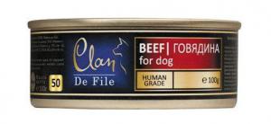 Консервы Clan de File для собак с говядиной 100 г