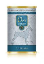 Консервы Clan CLASSIC для собак "Мясное ассорти с сердцем" 340 г