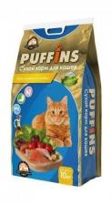 Сухой корм Puffins для кошек, Курочка и рыбка