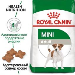 Сухой корм Royal Canin Mini Adult для взрослых собак миниатюрных пород с 10 месяцев до 8 лет
