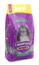 Комкующийся наполнитель Сибирская Кошка для длинношерстных кошек "Экстра" 5 кг