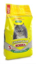 Комкующийся наполнитель Сибирская Кошка для кошачьего туалета "Ультра"