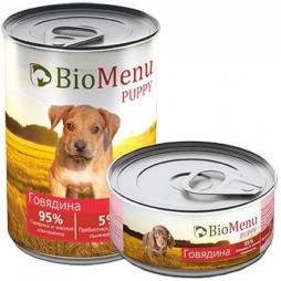 Консервы BioMenu для щенков с говядиной