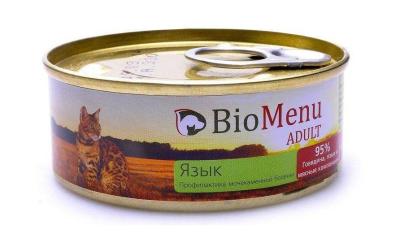 Паштет BioMenu для кошек с языком 100 гр