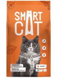 Сухой корм Smart Cat для взрослых кошек, с индейкой