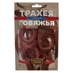 Трахея говяжья Деревенские Лакомства для собак с мясом утки 50 гр